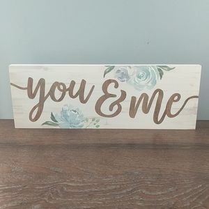 Rustic 'You & Me' Wall Decor Sign